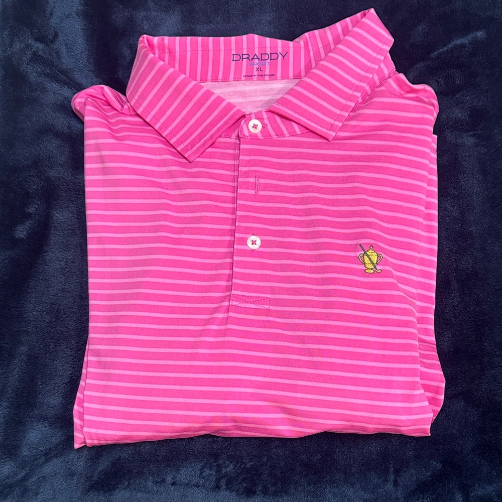 Draddy Pink Striped Men's Polo Shirt